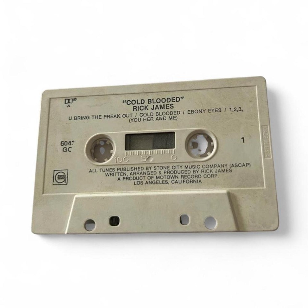 Rick James Cold Blooded Cassette 1983 Motown Gordy Funk Soul Vintage